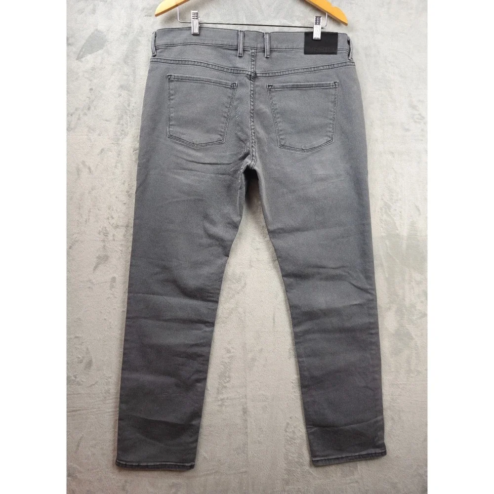 Mott And Bow Mens Stretch Slim Fit‎ Stone Gray Zipper Jeans Size 36x31.5
